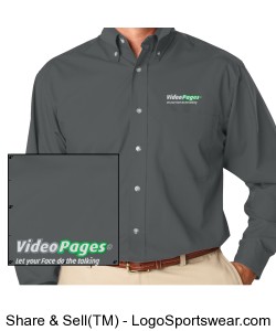 VideoPages Graphite Long Sleeve (1) Logo - Logo on Left Chest Area. Design Zoom